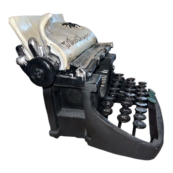 Halloween Typewriter Table Top Decor Spooky Typewriter TELL DEATH DO WE PART EUC - Picture 2 of 5